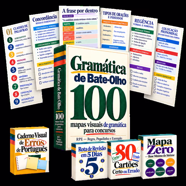 Coleção completa Gramática de Bate-Olho com os quatro bônus